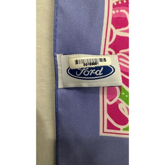 Lilly Pulitzer Ford Breast Cancer Ribbon Collab Silk Scarf - Picture 3 of 4